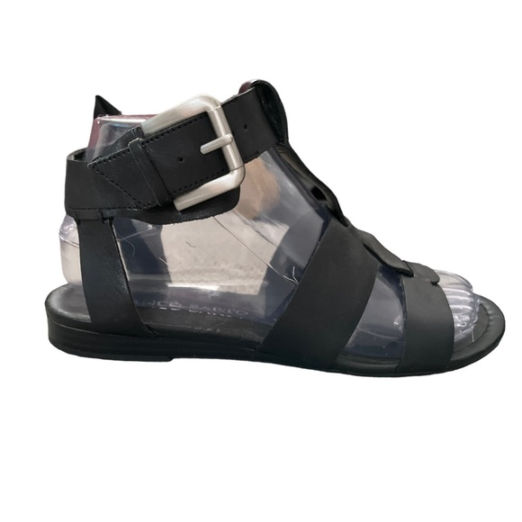 Franco Sarto Women's Wyona Gladiator Black Wedge Heel Sandal Leather - Picture 8 of 8